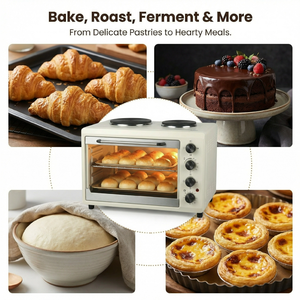Horno Eléctrico para Pizza <span class=keywords><strong>de</strong></span> 56L, Electrodoméstico <span class=keywords><strong>de</strong></span> Cocina, Horno Microondas Portátil Pequeño, Freidora <span class=keywords><strong>de</strong></span> Aire para Hornear - Product Image 3