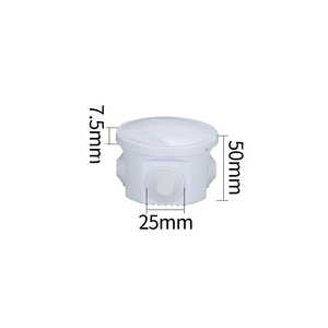 80x50mm IP65 <b>Waterproof</b> Round Junction <b>Box</b> ABS Plastic Pre-drilled 4 Holes with Rubber Plugs Outdoor <b>Electrical</b> Enclosure - Product Image 3
