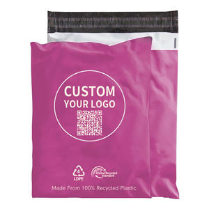 Buste Polietilene Personalizzate Grigio-Rosa Ecologiche 10x13, Scatole di Spedizione in Plastica Semplici, Buste per Corrieri Rosa all'Ingrosso - Product Image 1