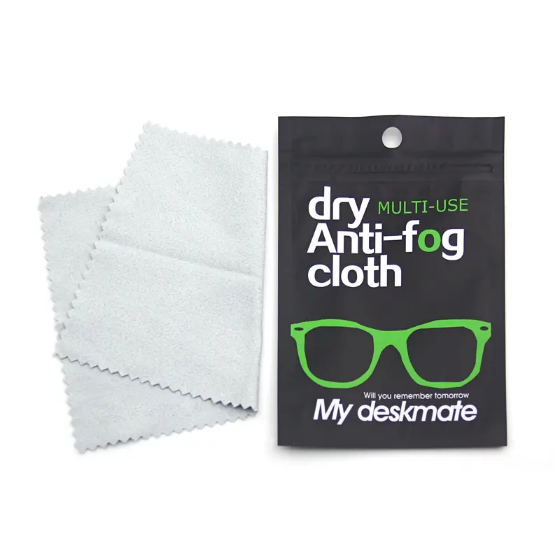 Individuelles Logo Anti-nebel Spray Brillen Tuch Objektiv Mikrofaser-reinigungstuch für Gläser
