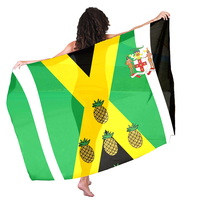 Écharpe imprimée drapeau marocain, 145x115cm, maillot de bain de plage, Sarong, Cover Up pour les costumes de bain, produits de ballons, cadeaux Souvenir