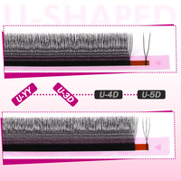 Lashex Nouvelle Marque Privée de Cils en Forme de U, Cils Tressés YY/3D/4D/5D/6D, Fournisseur de Cils Clover, Plateaux de Cils Préfabriqués, Logo Personnalisé