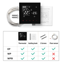 Termostato de calefacción de agua programable con wifi, termostato digital industrial con pantalla táctil