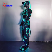 Costume de danse lumineux LED pour fille tendance, vêtements de danse hip-hop, vêtements de danse de rue