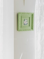 La Petite House Tableau mural carré vintage d'inspiration médiévale avec peinture de plantes pour Hall d'entrée, Couloir, Chambre, Salon, Canapé