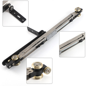 Sliding Door Track Hardware YG310 Cold-Rolled Aluminum Alloy Steel Lift Sliding Door Interior Concealed Door Roller Accessories - Product Image 1