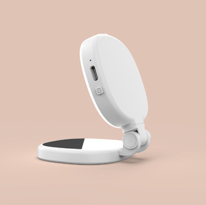 Lulin Lampe de poche portable magnétique pour téléphone portable, lumière selfie, support de téléphone à rotation à 180 degrés, <span class=keywords><strong>miroir</strong></span> intégré, rechargeable - Product Image 1