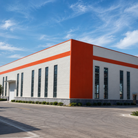 Fabricant d'entrepôts en structure métallique, entrepôt métallique préfabriqué résistant au vent pour la construction industrielle côtière