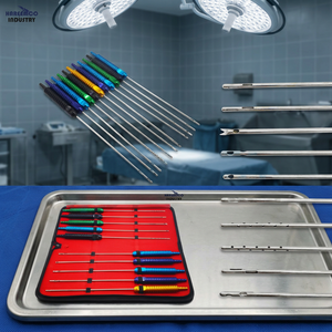 ชุดอุปกรณ์ลิโปแคนนูลาสแตนเลสสตีล HAREEMCO INDUSTRY HI-1218 แบบกำหนดเองได้ 11 ชิ้น ด้ามจับสีตามสั่ง ขนาด 25 ซม. x 4 มม. ความสูง 25 ซม. x 4 มม. - Product Image 3