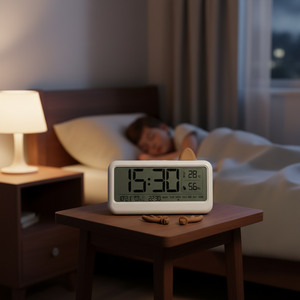 Reloj <span class=keywords><strong>Despertador</strong></span> Inteligente con Calendario Digital, Humedad, Temperatura, Función de Snooze, Lámpara de Luz, para Dormir, Niños, Dormitorio Infantil - Product Image 6