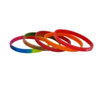Karışık renkler dayanıklı spor jimnastik kauçuk bilezik özel silikon bilekliği