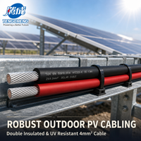 Câble Solaire Photovoltaïque H1Z2Z2-K Bicouche en Cuivre Étamé Isolation XLPO IP67 Faible Coût de Construction 4.0mm 6.0mm 10.0mm 16.0mm