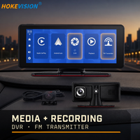 Moniteur de véhicule 6,89 pouces 2CH CarPlay Android Auto avec double caméra, enregistreur vidéo, écran tactile IPS et vision nocturne pour la conduite et le stationnement
