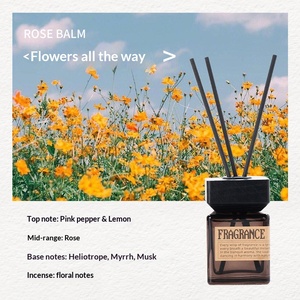 Square Bottle Reed Diffuser With Wooden Square Cap Wood Scent Long Lasting Indoor Fragrance Home Air Freshener - Product Image 6