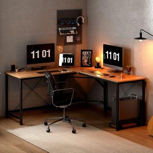 Oficina en casa estudiante estudio dormitorio estilo moderno Escritorio de oficina en casa Esquina de arco mesa de estudio en forma de <span class=keywords><strong>L</strong></span> Escritorio de Juegos de ordenador - Product Image 1