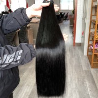 Extensions de cheveux humains vierges Genius Weft, 100% cheveux humains, pointes épaisses, double trame, qualité salon, prix abordable, vente en gros