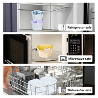 Boîte à lunch portable grande capacité pour la maison, bol à soupe en verre portable, tasse à thé avec couvercle, résistant aux hautes températures, compatible micro-ondes