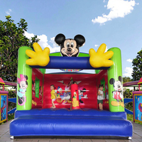 Château gonflable Mickey Mouse avec accessoires de réparation du cordon d'alimentation, modèle en bâche PVC unisexe pour aire de jeux