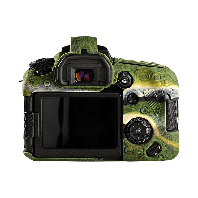 High Quality Lightweight Camera Protective Case for 90D Silicone Anti-Slip Dust-Proof Anti-Collision Lychee Pattern