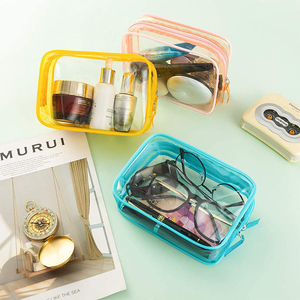 Trousse de Maquillage Simple en PVC Transparent, Sac de Toilette Résistant à l'Eau avec Fermeture Éclair, Pochette de Rangement Cosmétique, Petite Trousse Simple - Product Image 3
