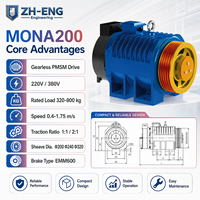 Moteur d'ascenseur PMSM sans engrenages pour ascenseur de passagers 320 kg 800 kg 1,75 m/s MONA200