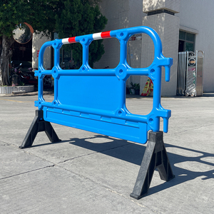 Barrera de Plástico HDPE Moldeada por Soplado 1350A, Barrera de Seguridad de Plástico para Control de Multitudes con Panel Publicitario - Product Image 2