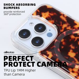 Étuis de téléphone en écaille de tortue AikusuTortoise, coque de téléphone à charge sans fil pour Samsung Galaxy S25 ultra - Product Image 4