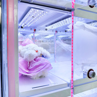 Distributeur de Prémiers à LED Colorés 50 Grilles, Équipement de Distribution de Petits Jouets et Souvenirs pour Salles d'Arcade et Centres de Jeux