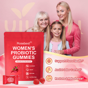 로즈베스트 중국 제조업체 무설탕 여성 건강 프리&프로바이오틱스 블렌드 구미 보충제 (크랜베리 함유, pH 균형 유지) - Product Image 4