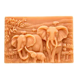 Polyresin/Resin Toy Mold Making Elephant Family Soap Molds Soap Mould Resin Handmade Soap Mould Diy Craft Art fridge magnet