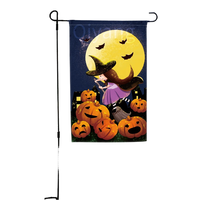 Fabricant vente en gros meilleur prix haute qualité polyester personnalisé Halloween jardin drapeau fanion style impression numérique