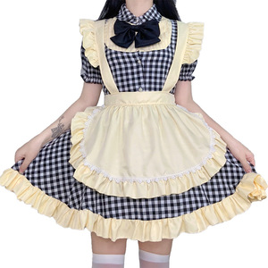 Maid Outfit Lolita Style Dress With Apron And <b>Bow</b> Headband For Cosplay Anime Role Play Spring 2025 - Product Image 5