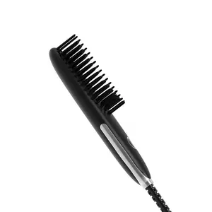 Portable en céramique fer plat mini défrisage curling styler outils chaleur peigne cheveux lisseur brosse