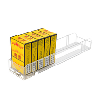 Diviseur de rayonnage automatique en plastique transparent pour présentoir de cigarettes, préservatifs, jouets et supermarchés