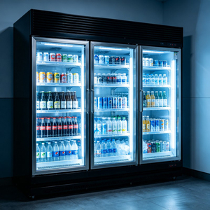 Refrigerador Comercial de 3 Puertas con Compresor Superior, Enfriador Vertical con Puerta de Vidrio para Exhibición de Bebidas y Alimentos - Product Image 4