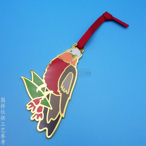 Ornement de Noël en métal émaillé en forme de perroquet, décoration suspendue pour arbre, cadeau - Product Image 3