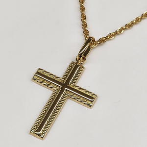 2025 Trendy Religious Ceremonial 18K Solid Gold <b>Cross</b> Big <b>Charms</b> For Jewelry Making - Product Image 3