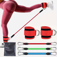 CW CW1102 TPE Écologique 6,5 kg Bandes de Résistance Sangles de Cheville Ensemble de Fitness Manchettes de Soutien à Anneau en D Équipement de Yoga et de Gym Protection des Jambes