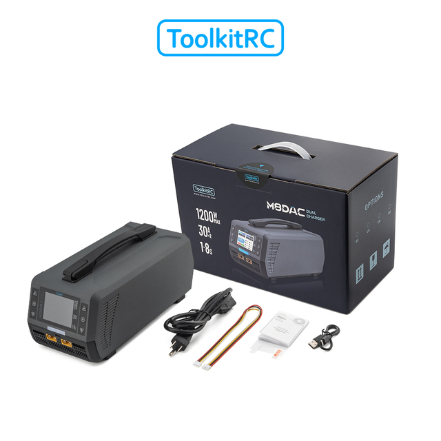 Toolkitrc M8DAC 1-8S Dual-Channel High-Power Lithium-ion Battery Balance Charger 1200W 30A