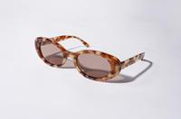 Lunettes de soleil unisexes ovales et elliptiques en acétate biodégradable, style œil de chat, écaille de tortue Havana, écologiques, avec logo gratuit