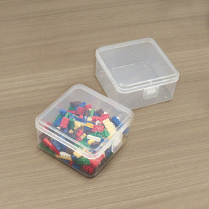 <b>Square</b> Plastic Storage Box 8.4x8.4x4.5cm Transparent With Lid For Office Organizer Parts <b>Tools</b> Packaging - Product Image 2