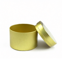 Boîte ronde mate de luxe en fer blanc de 4 oz et 8 oz avec couvercle pour bougies, chocolats, bonbons, thé, café et contenants de stockage alimentaire