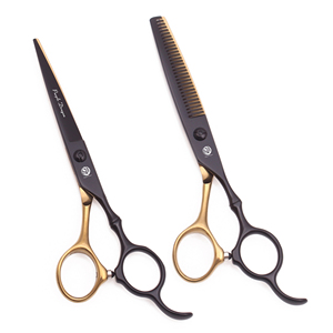 Kéo Làm Tóc 5.5 ''6" AQIABI JP Thép Barber Mỏng Shears Kéo Cắt Tóc Kéo Tóc Salon Đen A9030 - Product Image 5
