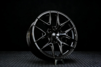 Nouvelles jantes en alliage d'aluminium forgé sur mesure, performance agressive, 16 et 17 pouces, T6-6061, finition chromée teintée bleue, DOT