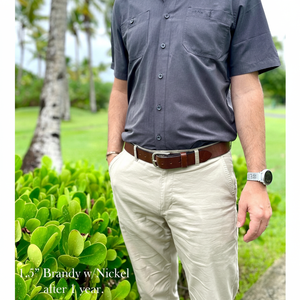 Cinturón de cuero genuino reversible de alta calidad para damas de moda con hebilla giratoria para jeans del fabricante indio - Product Image 1