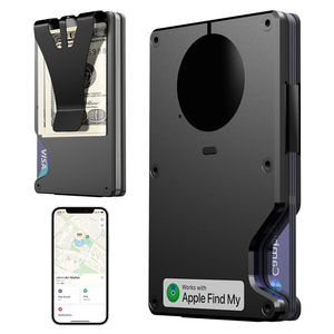 ที่ใส่บัตรโลหะป้องกัน RFID พร้อมคลิปหนีบเงิน ใช้งานร่วมกับ Apple Find My Wallet ได้ - Product Image 1