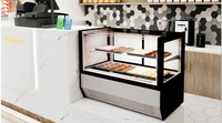 Vitrine réfrigérée pour glaces et gâteaux, vente chaude, comptoir en arc, vitrine pour gâteaux