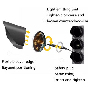 Boîtier de commande de passage piétonnier, boîtier de PC, 300 mm, signalisation routière LED visuelle temporaire - Product Image 3
