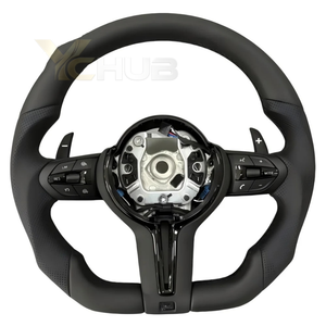 Volant de <span class=keywords><strong>voiture</strong></span> en cuir style <span class=keywords><strong>circuit</strong></span> pour BMW E92 F30 F10 E60 F31 F82 E61 E90 E39 F36 F07 F93 E87 F20 E89 F40 - Product Image 2