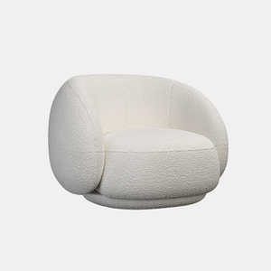 Fauteuil individuel moderne et minimaliste en laine <span class=keywords><strong>de</strong></span> mouton capitonnée à dossier haut et accoudoirs, idéal pour salon, entrepôt et <span class=keywords><strong>salle</strong></span> <span class=keywords><strong>de</strong></span> <span class=keywords><strong>sport</strong></span> - Product Image 5